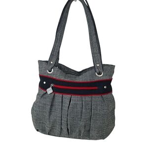 JAK'S Women's Grey Fabric Canvas Bag Shoulder Purse